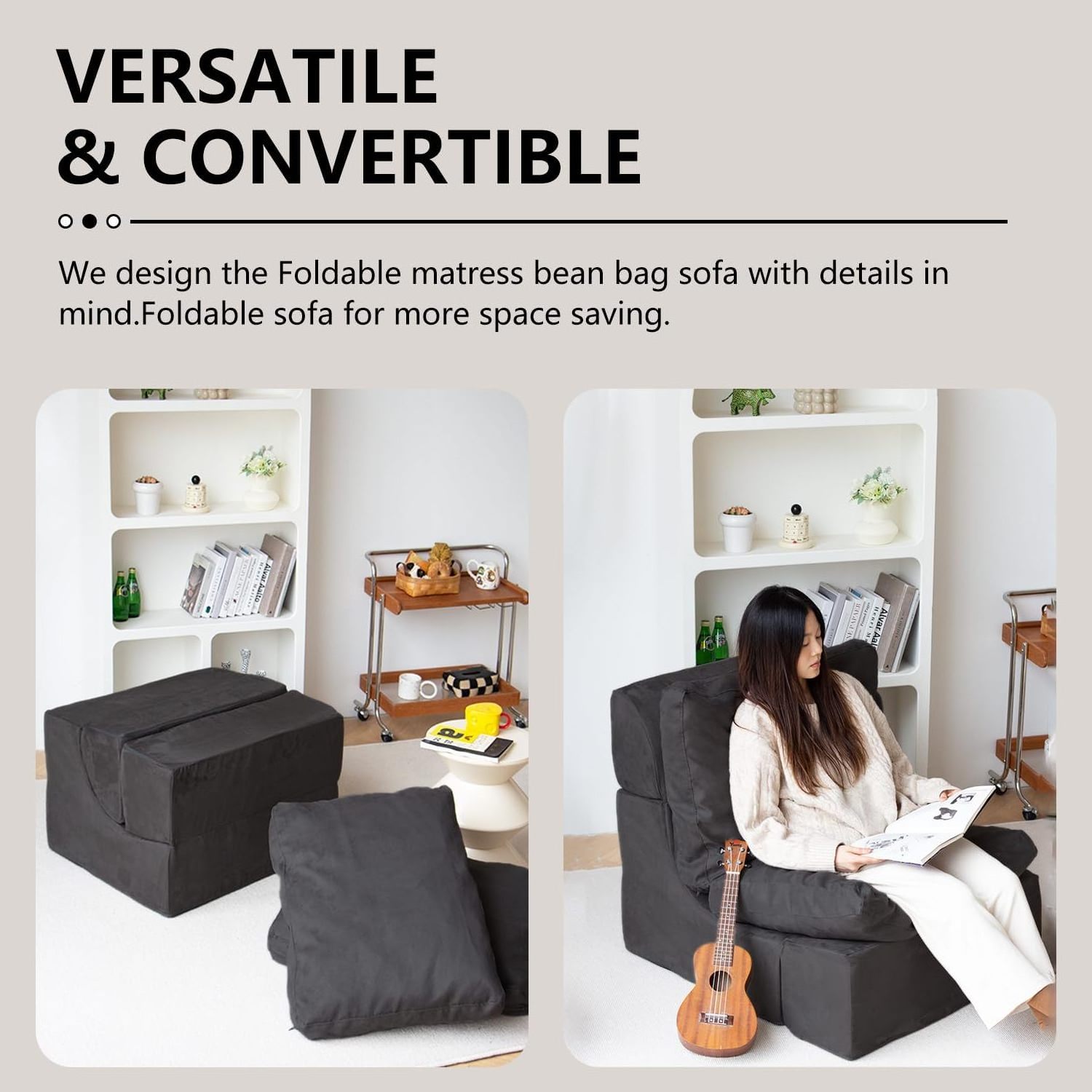 modern multi-function folding kids single sofa bed foldable living room furniture floor chairs