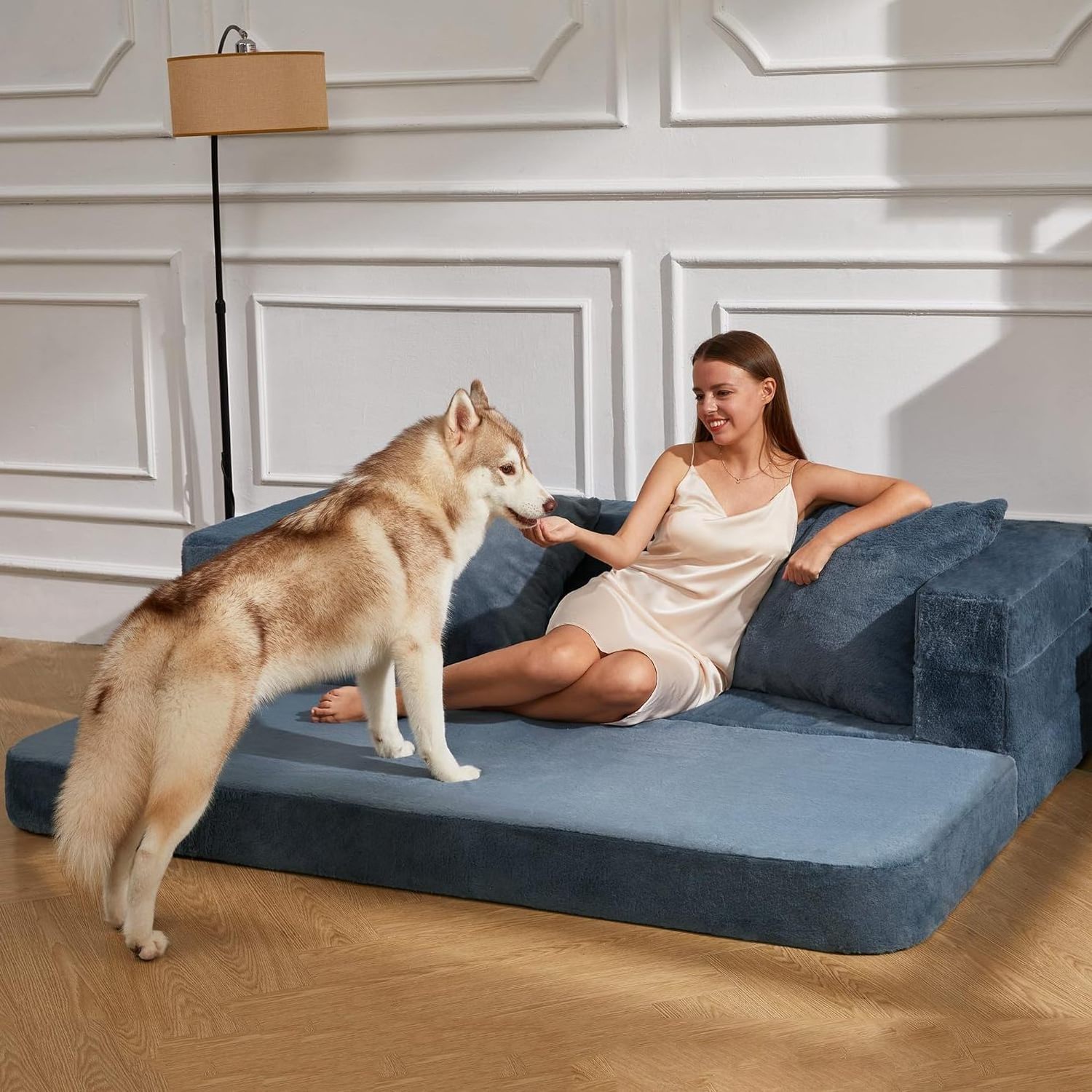 Factory Portable Folding Sofa Bed Convertible Cum SleeperBed Living Room Furniture Couch Sofa fence dog Bed