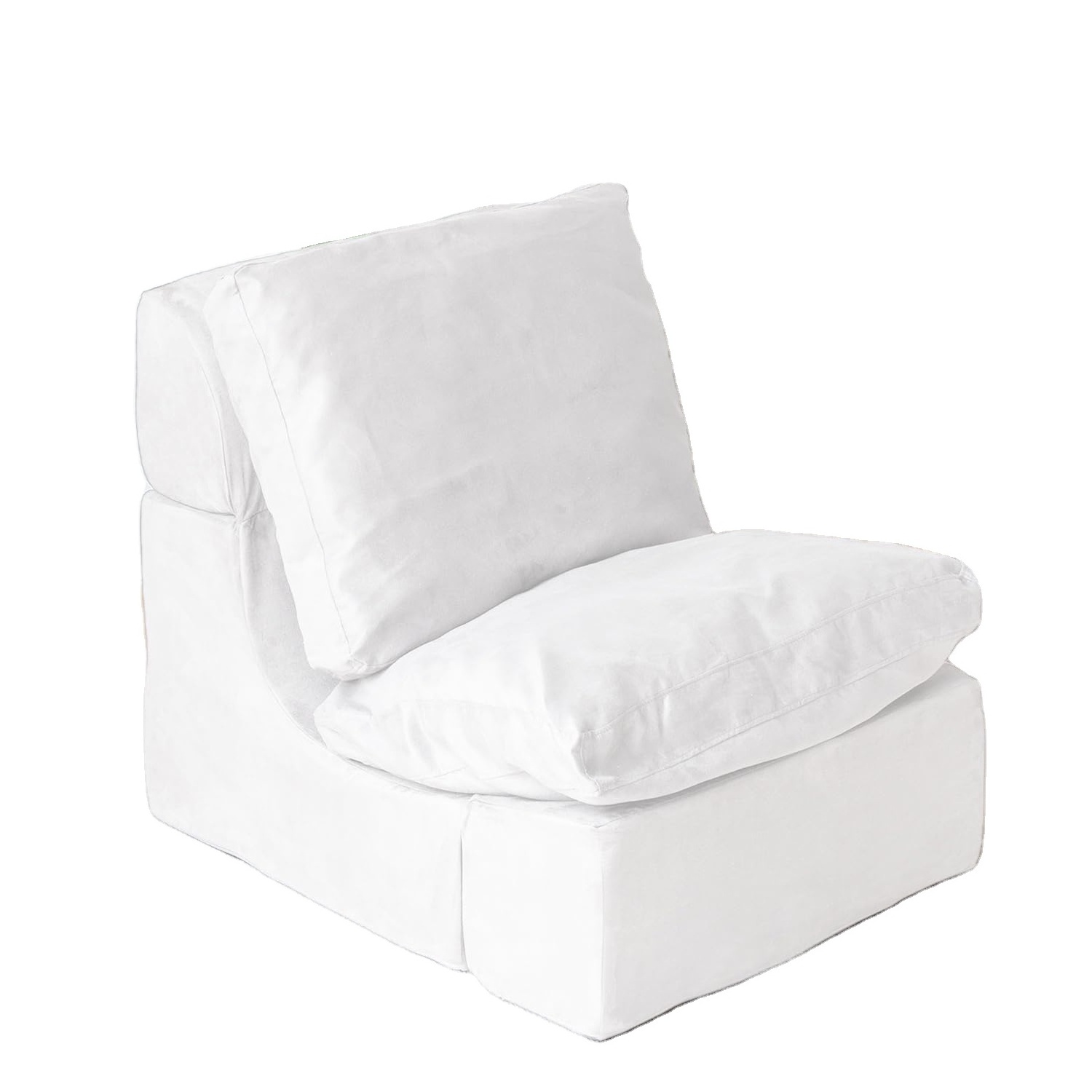 Classic Folding Bean Bag Sofa Chair with High Rebound Sponge Filling for living room and lobby