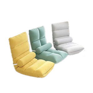 Hot sale foldable lazy sofa living room tatami sleeping bed meditation floor chair recliner single bay window small sofa