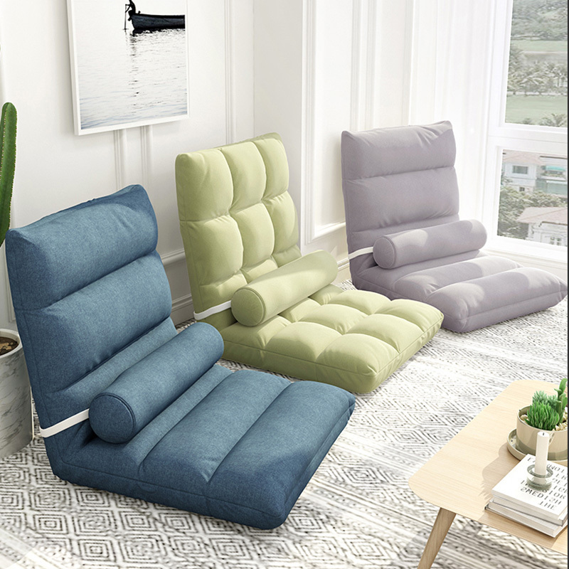 Hot sale foldable lazy sofa living room tatami sleeping bed meditation floor chair recliner single bay window small sofa