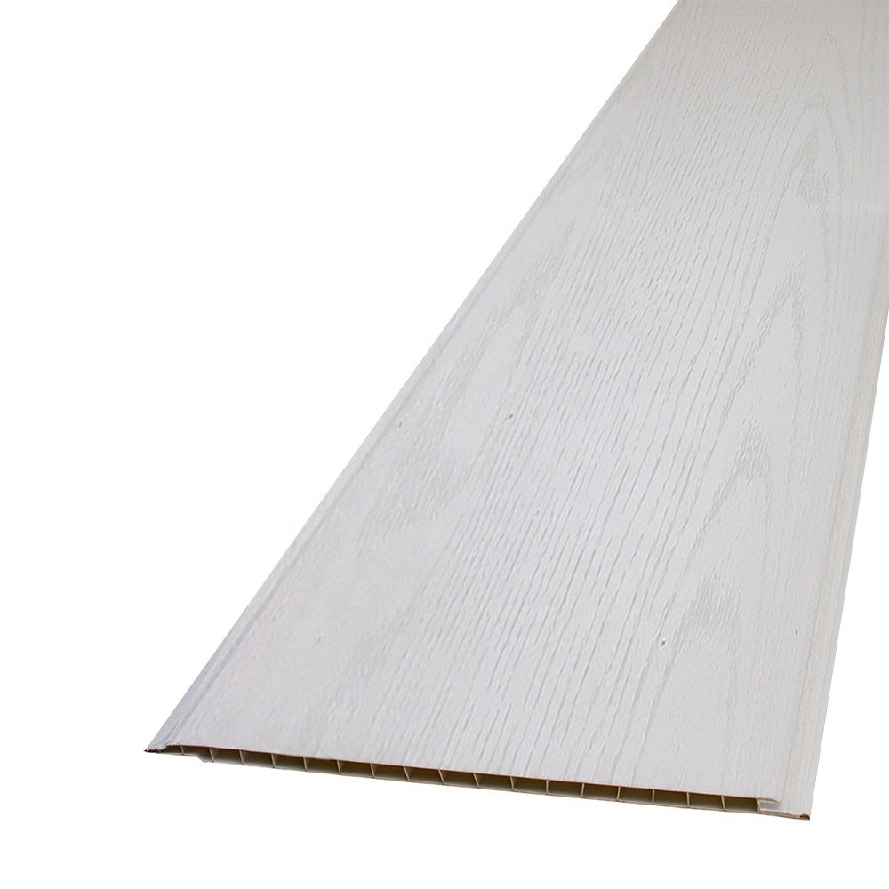 White Wood Ceiling Cladding Waterproof PVC Bathroom Wall Covering Panels