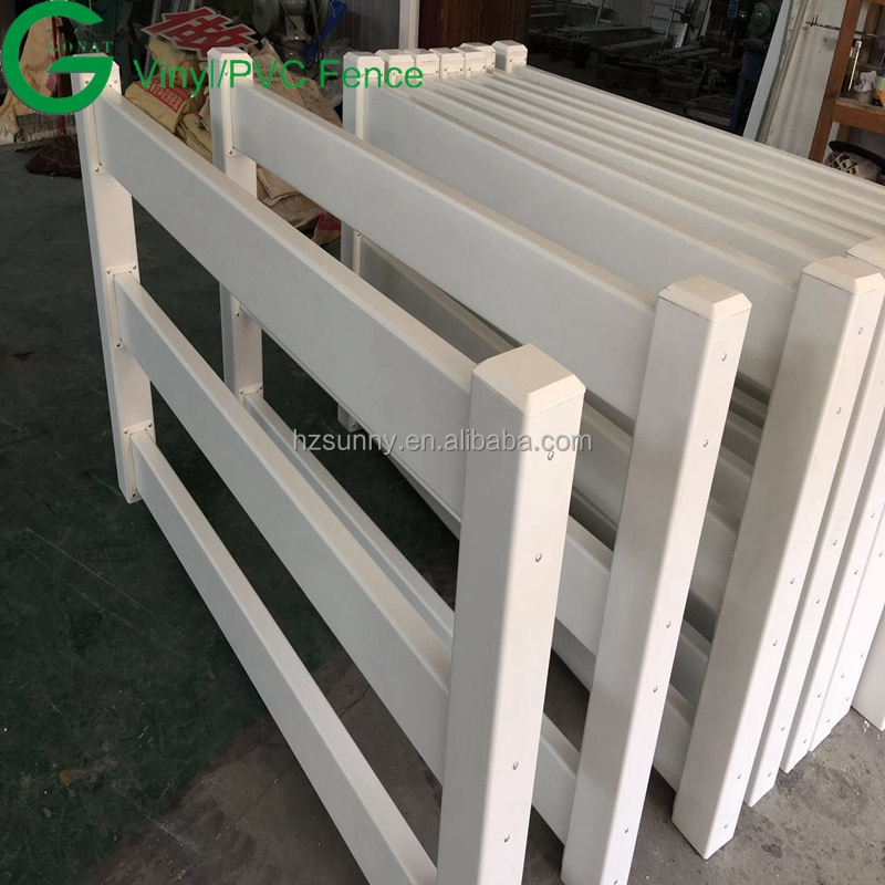 PVC Horse Fence Gates Vinyl Ranch Fence double Gates Plastic Rail Door