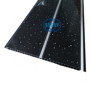 Black or White Platinum Sparkle PVC Bathroom Wall Cladding Panels Shower Ceiling