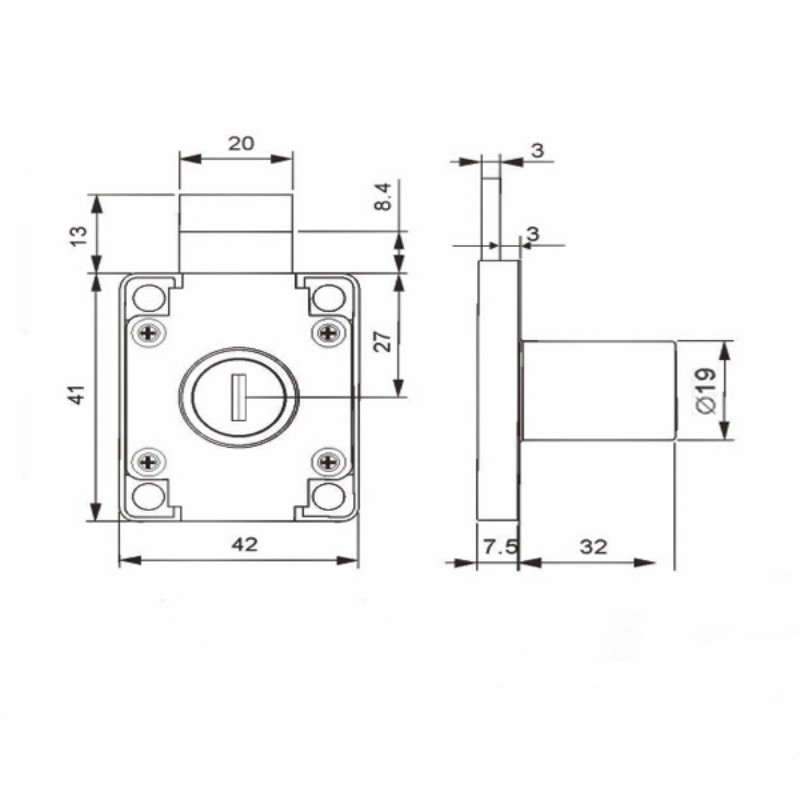 Factory Direct Custom Furniture Hardware Cabinet Drawer Lock