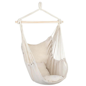 Modern Cotton Canvas Hammock Chair for Outdoor Spaces Enhance Your Garden with a Stylish Porch Swing