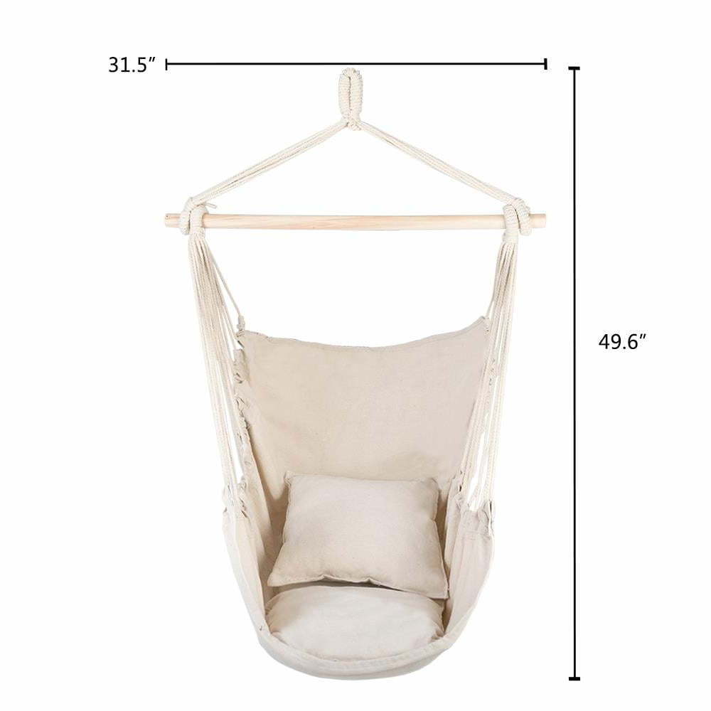 Modern Cotton Canvas Hammock Chair for Outdoor Spaces Enhance Your Garden with a Stylish Porch Swing