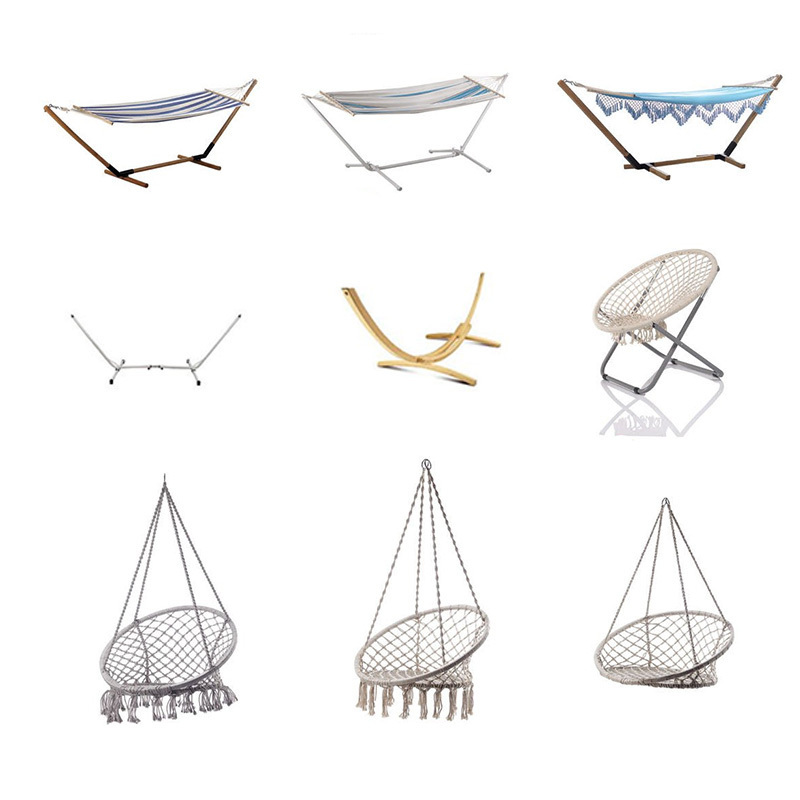 Stylish and Cozy Hanging Cotton Canvas Hammock Chair Porch Swing for Your Outdoor Oasis