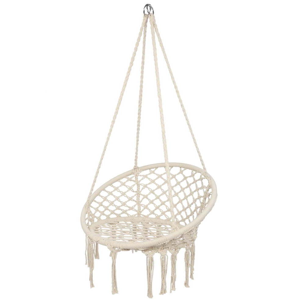 Modern Cotton Canvas Hammock Chair Hanging Porch Swing for Outdoor Garden Use Experience Comfort and Style