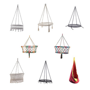 Modern Cotton Canvas Hammock Chair Hanging Porch Swing for Outdoor Garden Use Leisure Timea Outdoor Furniture