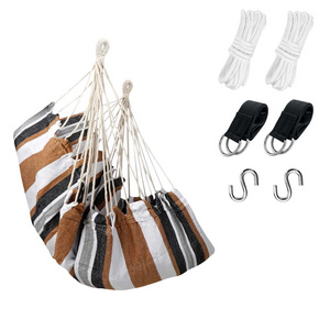 Embrace Outdoor Living with Cotton Canvas Hanging Hammock Chair for Porch Swing