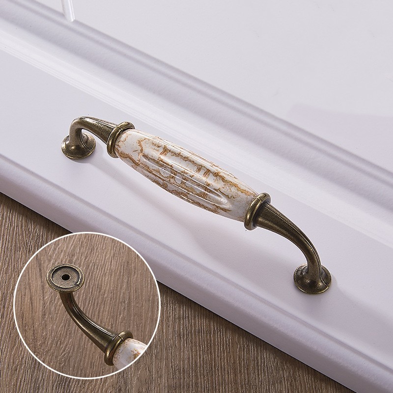 Luxury Solid Brass Marble Polish Cabinet Cup Pulls Unique Design Door Bedroom Living Room School Home Office Office Building