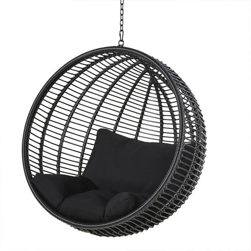 Rattan Net Bird Nest Hanging Basket Chair Outdoor Hanging Swing Basket Rattan Balcony Swing Cradle Home Balcony Bedroom