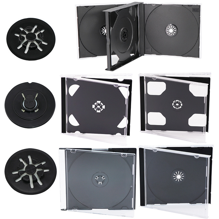 SUNSHING Record CD Sleeves Standard 10.4mm CD Jewelry Box DIGIPAK Slim Clear 8cm Mini Jewel CD Case Spinder DVD hub