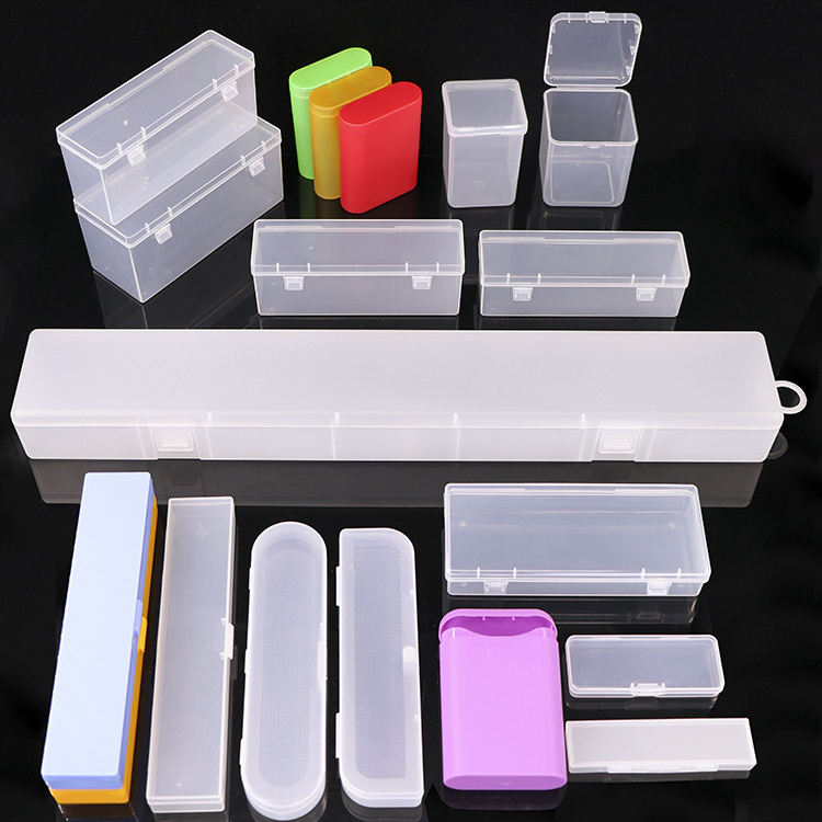 SUNSHING Plastic Small mini Clear Items cosmetics Square Rectangle Case Pp Storage For Container Beads Packaging Box With Lid