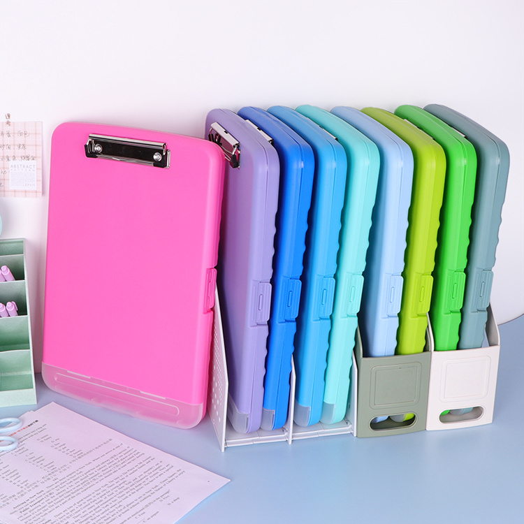 SUNSHING Stationery Plastic Ring Binders Office Filing Folders Files Stationery Box file A4 CLIPBOARD PP Case With Handle