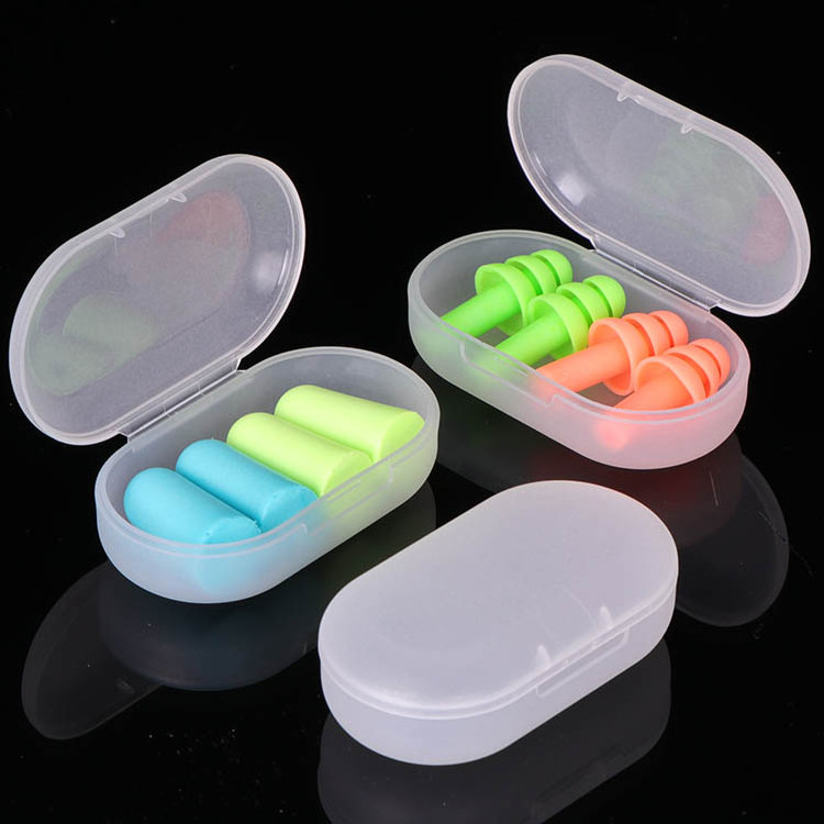 SUNSHING Plastic Hearing Protection Earbud Case Foam Earplugs Case Earbud Plug Organizer Waterproof Headphone Box Earphone Case