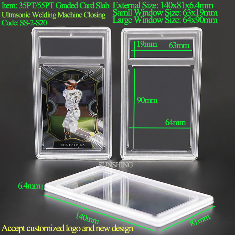 SUNSHING Plastic Ultrasonic beckett Graded Card Slab Sports Trading Graded Card Case TCG Acrylic Display Holders for PSA Pokemon