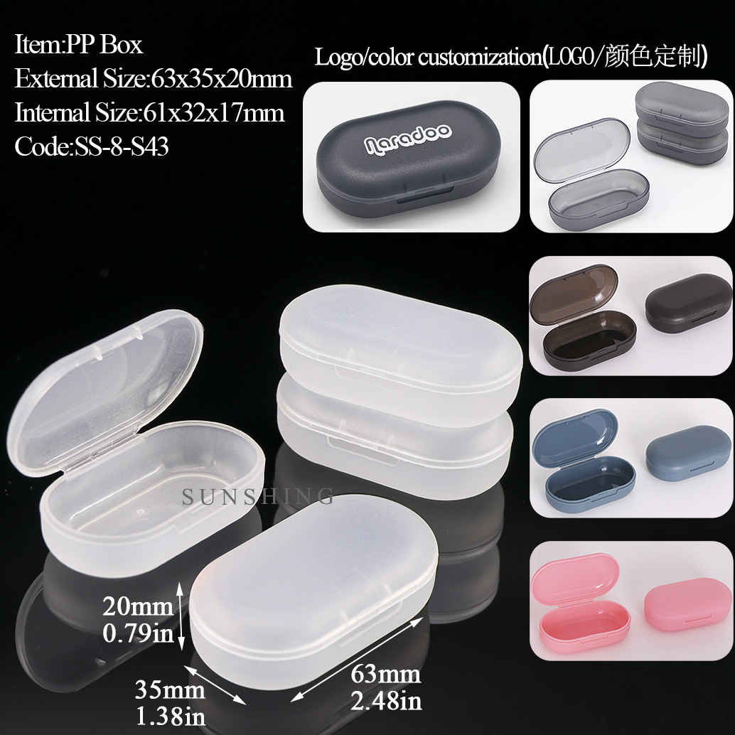 SUNSHING Plastic Hearing Protection Earbud Case Foam Earplugs Case Earbud Plug Organizer Waterproof Headphone Box Earphone Case