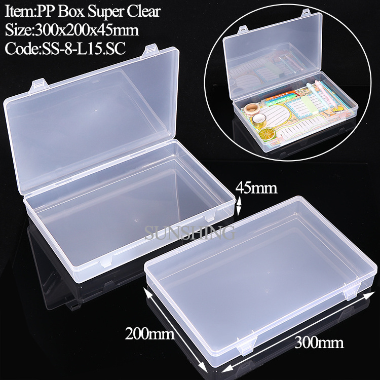 SUNSHING Plastic Plastic Sectioned Box Compartment Parts Storage Box Plastic Storage Box With Dividers Jewelry Earrings Storage