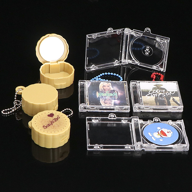 SUNSHING Round Jewelry Box Mirror Gift Packaging Empty Eye Shadow Necklace Storage Compact Powder Organizer Earring Ear Stud Box