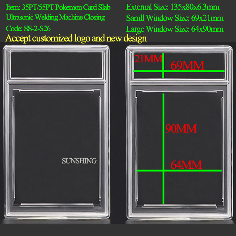 SUNSHING Plastic Ultrasonic beckett Graded Card Slab Sports Trading Graded Card Case TCG Acrylic Display Holders for PSA Pokemon