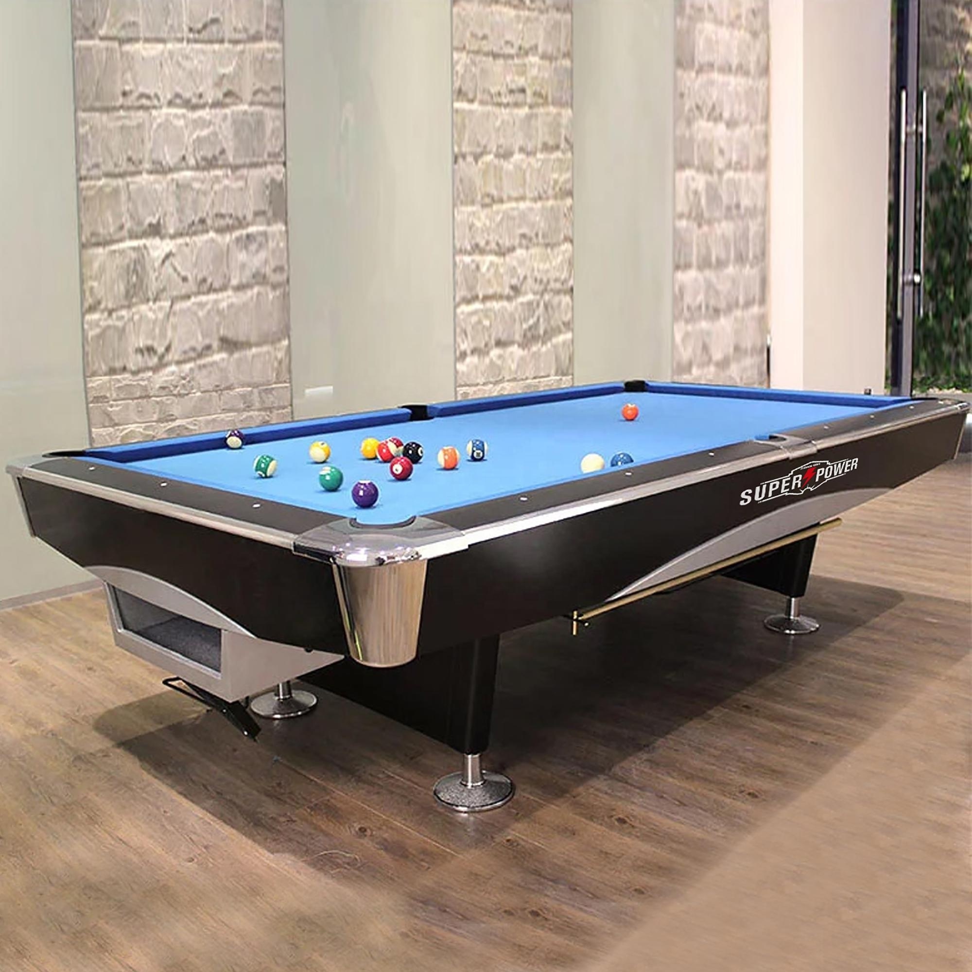 Factory price 8ft 9ft stone slate 9 ball  pool table with  ball return system