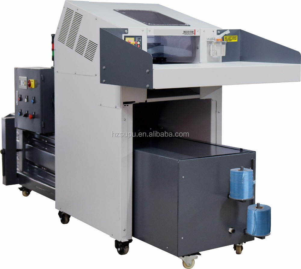 Industrial paper shredder CD Shredder and meta shredder with baler combination