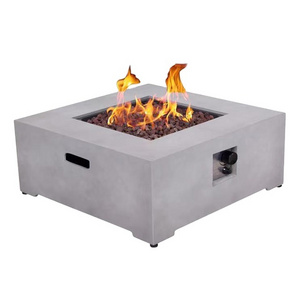 China Suppliers Square Gas Burner Fire Pit Outdoor Propane Gas Fire Pit Table for Outdoor Use