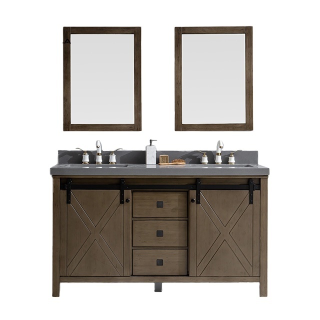 Mars Villa Bathroom Vanity Cabinet Set Glass Mirror Modern Wall Mounted Bathroom Vanity Cabinet with Mirror and Shelf