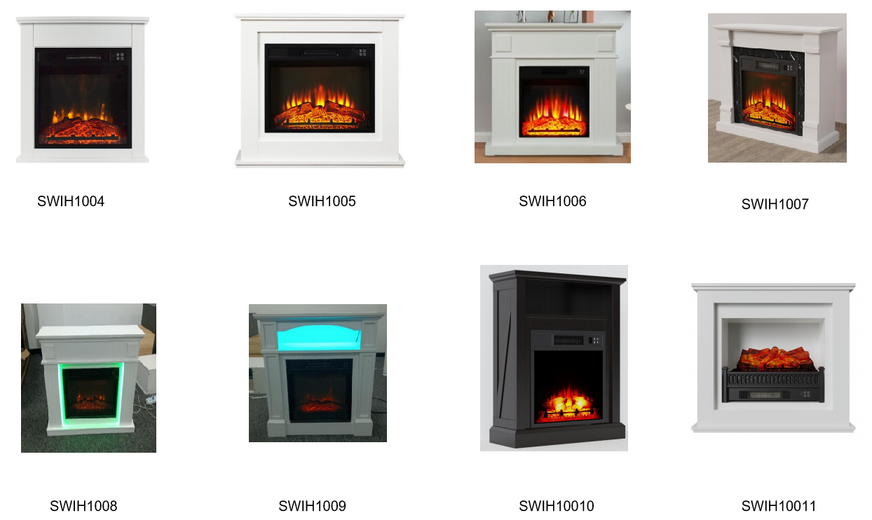 Factory Selling Garage Household Remote Panel Control Wooden Surround Firebox Electric Fireplace