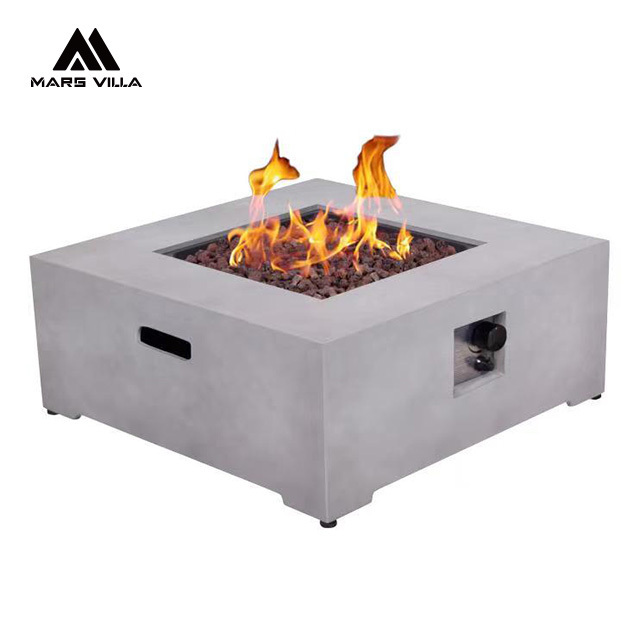 2024 Modern Courtyard Villa Garden Gas Fire Pit Fireplace Heater for Outdoor Use