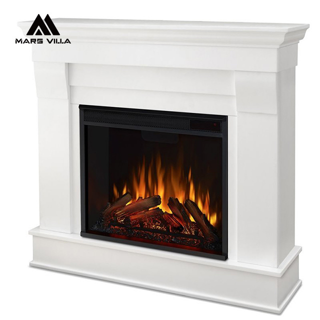 Factory Selling Garage Household Remote Panel Control Wooden Surround Firebox Electric Fireplace