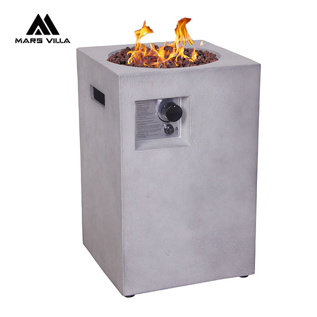 Modern design concrete gas fireplace heating fire pit garden outdoor use