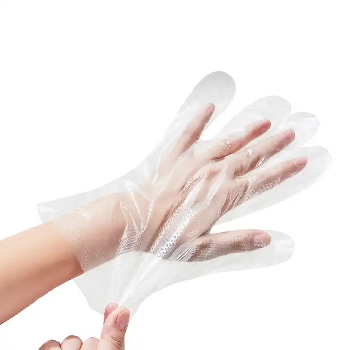 50 Pieces/ Pack Cheap Price Disposable Kitchen Food Gloves Cpe Tpe Material Pe Gloves For Barber Beauty Salon