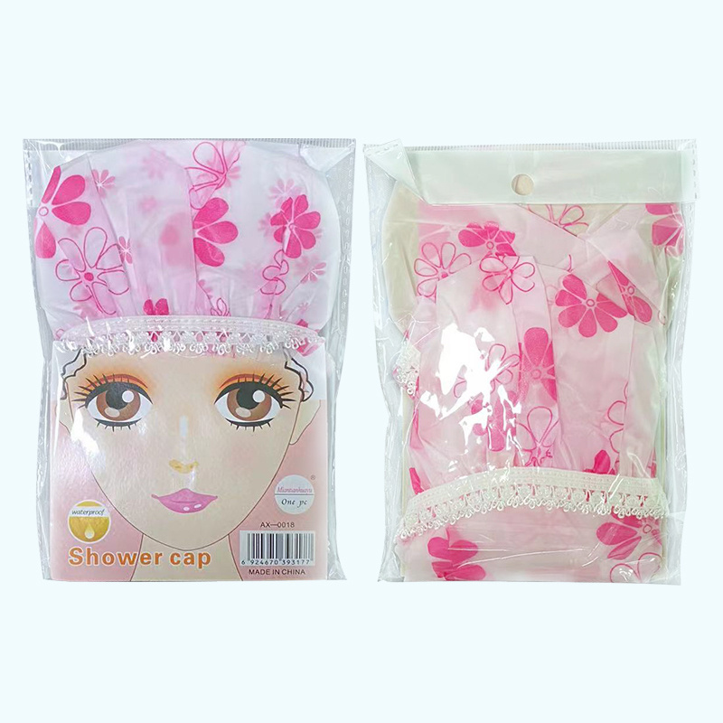 Wholesale Female Shower Cap Interesting Cartoon Pattern Pvc Waterproof And Anti-oil Smoke Shower Cap