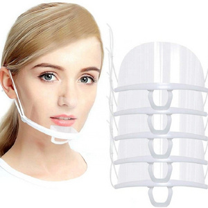 Transparent Mouth Shield Clear  Anti-fog Protective Reusable Dust  Safety Food Smile  Mask Transparent  Face Masks