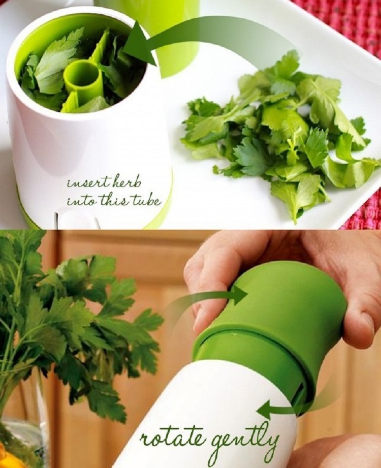 Biumart Herb Spice Grinder Mill Parsley Shredder Cutter Garlic Vegetable Chopper Kitchen Accessories