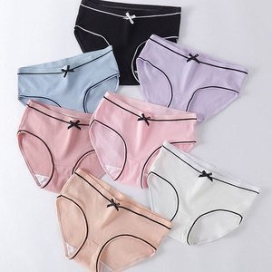 Wholesale stock lots Girls Seamless plus sizes ribbed Cotton Underwear Women's Hipster Panties