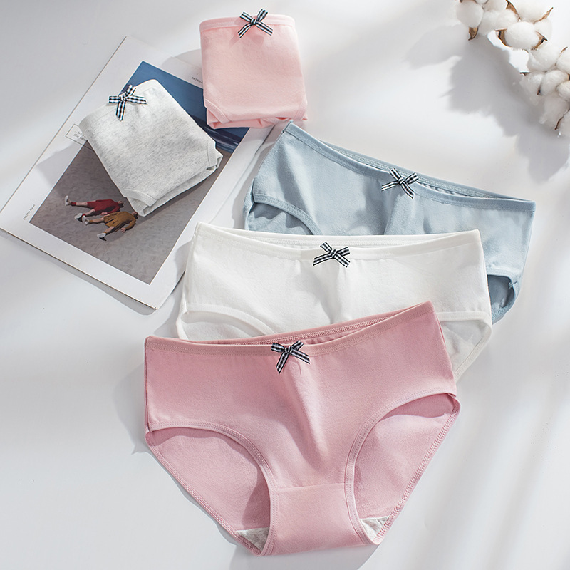 Wholesale hot sell cotton panties ladies women's underwear panties with bow