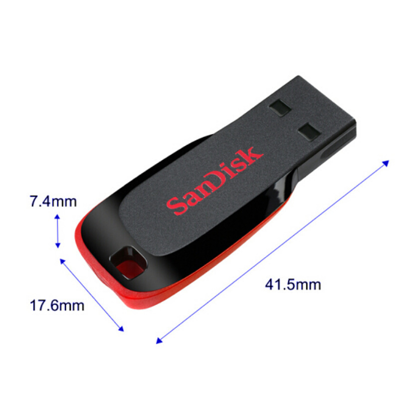 100% original SanDisk  USB Flash Drive 16GB 32GB 128GB USB 2.0 Pen Drive 64GB USB Flash Stick pendrives