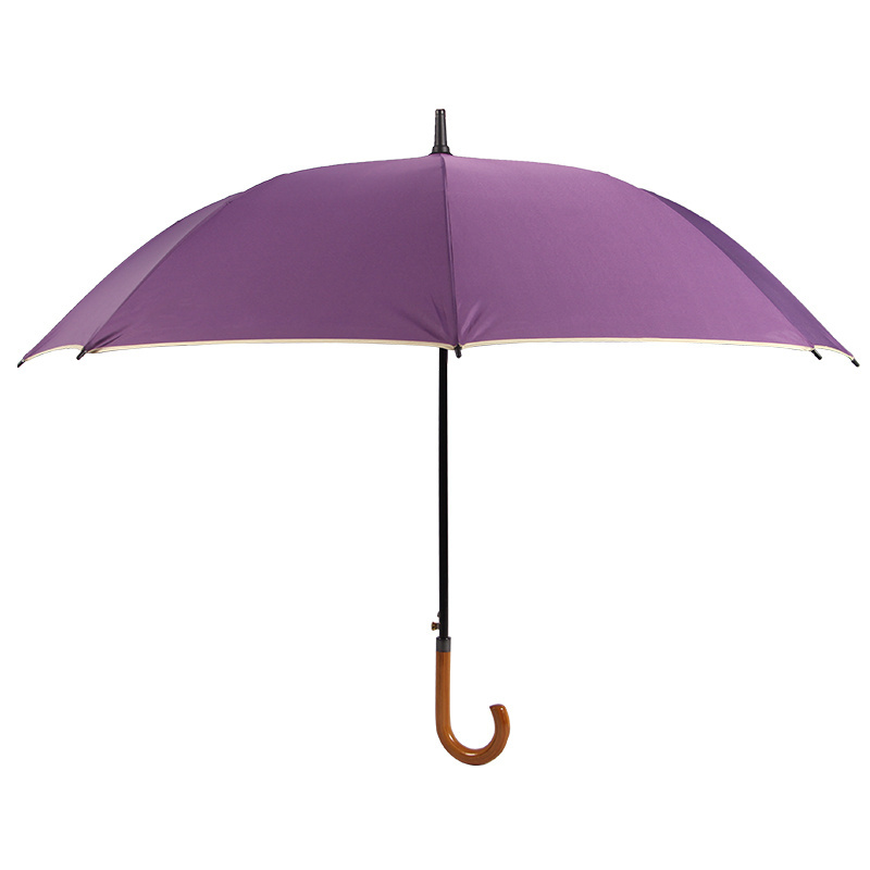 commercial market custom luxury fashion display automatic open men gift rain wooden handle umbrella no minumum