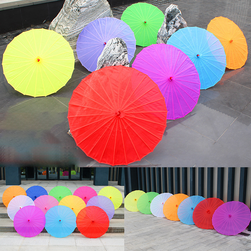 Elegant Silk Oiled Paper Umbrellas Handmade Craft Red Ceiling Wedding Decorations Props Parasol Chinese Umbrella