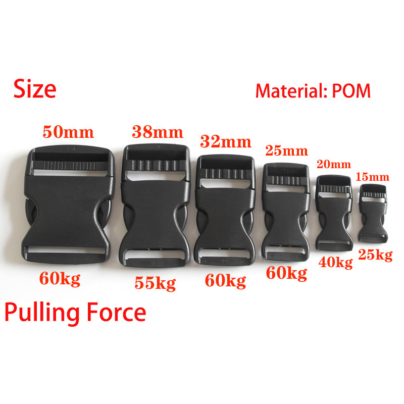 Premium Plastic Buckle Lanyard Parts Detachable Buckle Lanyard Accessories Wholesale POM Buckle 10mm 15mm 20mm 25mm 32mm 38mm