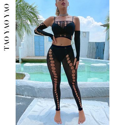 Sexy Skinny Beach Wear Woman Sexy Bikinis Mesh Jumpsuit Beach Dress Erotic Lingerie Hollow Out Body Stockings Sex Suit