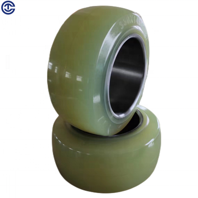 TCM FRB15~FRB18 Pu Wheel Forklift wheels Supplier High Quality Drive wheel 330X145X194 Polyurethane solid tire