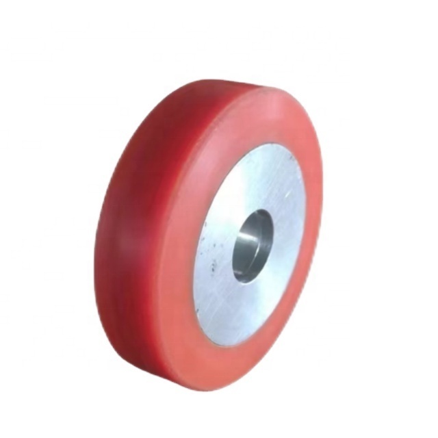 Pu Wheel Factory direct supply High Quality Conveying roller 75x20x22 wth 93 hardness and aluminum core solid wheel tires