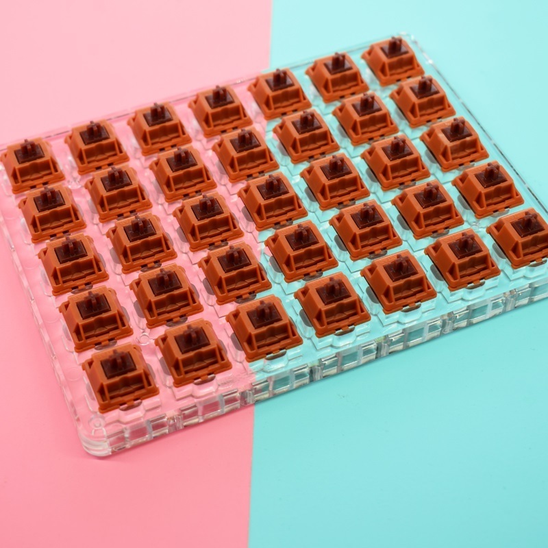 New arrival GATERON acrylic serving tray fit 35pcs universal customized transparent keyboard switch tester