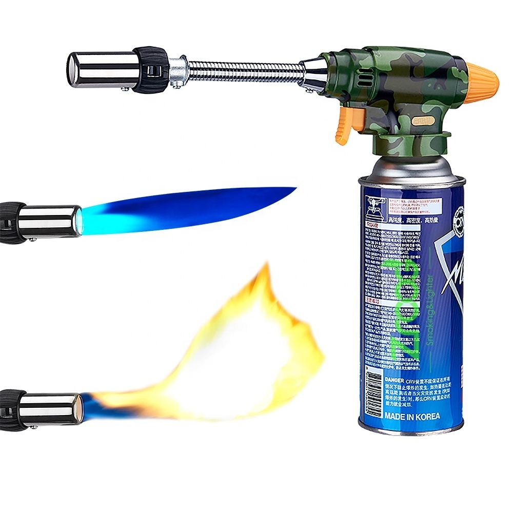 Portable Metal Flame Gun BBQ Heating Ignition Butane Camping Welding Gas Torch