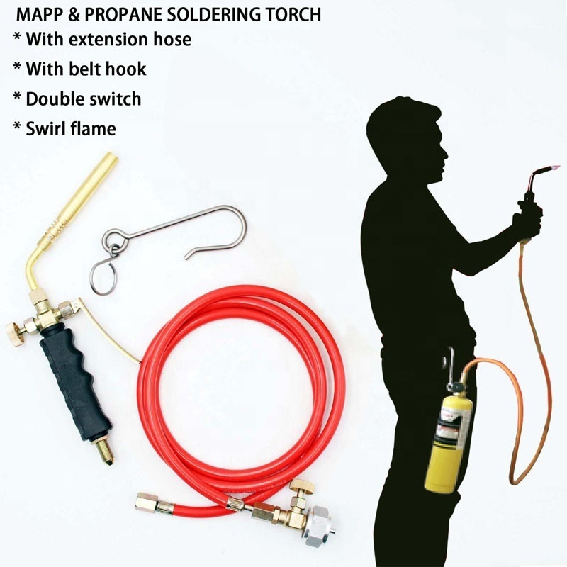 Dual-switch Welding Tools Self-closing Air Hose Flame Gun Blow Torch Skyasia Portable Propane All-copper Welding Torches